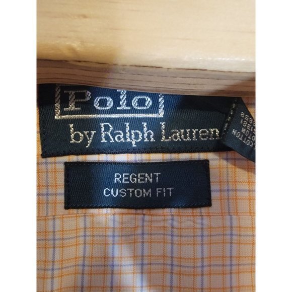 Men's Polo Ralph Lauren Plaid Button-Down Dress Long Sleeve Shirt Size: 17 34/35 - Picture 2 of 5